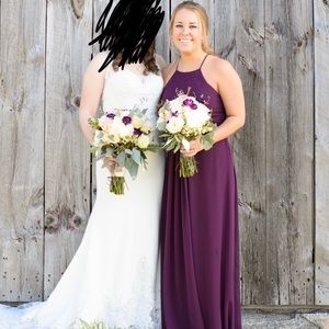 Bill Levkoff #7111 Eggplant Bridesmaid Dress